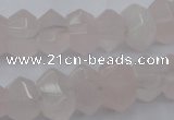 CRQ703 15.5 inches 8*12mm - 10*14mm faceted nuggets rose quartz beads