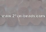 CRQ704 15.5 inches 13*18mm - 15*20mm faceted nuggets rose quartz beads