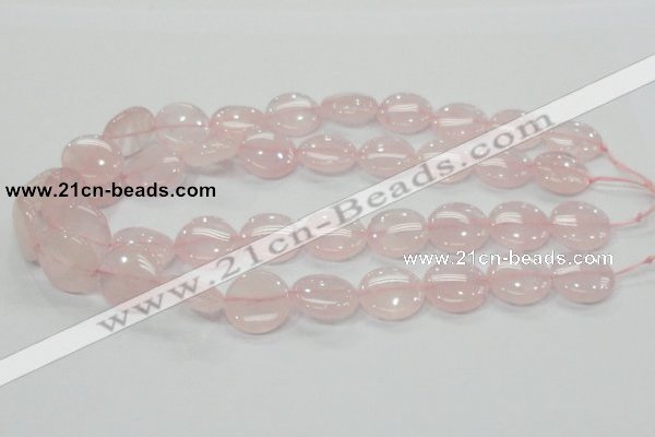 CRQ73 15.5 inches 20mm flat round natural rose quartz beads