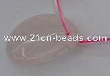 CRQ730 Top drilled 30*40mm flat teardrop rose quartz beads