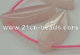 CRQ738 Top drilled 15*35mm marquise rose quartz beads