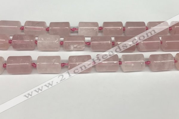 CRQ750 15.5 inches 13*18mm tube rose quartz beads wholesale