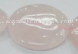 CRQ76 15.5 inches 50mm flat round natural rose quartz beads