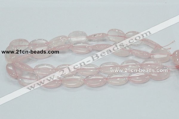 CRQ78 15.5 inches 13*25mm oval natural rose quartz beads wholesale