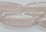 CRQ79 15.5 inches 20*40mm oval natural rose quartz beads wholesale