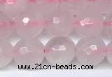 CRQ797 15.5 inches 8mm faceted round rose quartz gemstone beads