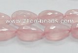 CRQ85 15.5 inches 13*18mm faceted teardrop natural rose quartz beads