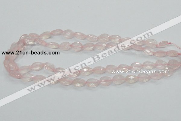 CRQ86 15.5 inches 10*14mm faceted teardrop natural rose quartz beads