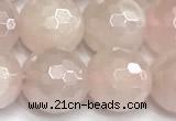 CRQ912 15 inches 10mm faceted round AB-color rose quartz beads