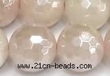 CRQ913 15 inches 12mm faceted round AB-color rose quartz beads