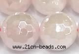 CRQ914 15 inches 14mm faceted round AB-color rose quartz beads