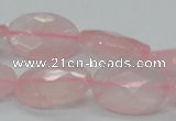 CRQ92 15.5 inches 18*25mm faceted oval natural rose quartz beads