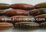 CRS101 15.5 inches 10*30mm rice rainbow jasper stone beads