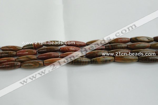 CRS101 15.5 inches 10*30mm rice rainbow jasper stone beads