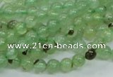 CRU100 15.5 inches 6mm round green rutilated quartz beads wholesale