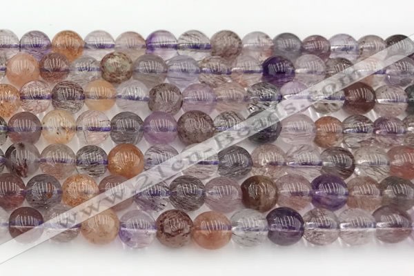 CRU1010 15.5 inches 6mm round mixed rutilated quartz beads