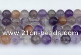 CRU1015 15.5 inches 12mm round mixed rutilated quartz beads