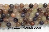 CRU1032 15.5 inches 10mm round mixed rutilated quartz beads wholesale
