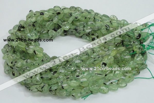 CRU107 15.5 inches 12*12mm heart green rutilated quartz beads