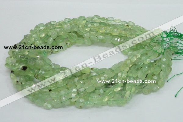 CRU120 15.5 inches 10*10mm faceted square green rutilated quartz beads