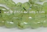 CRU124 15.5 inches 8*12mm faceted teardrop green rutilated quartz beads