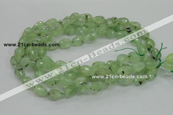 CRU126 15.5 inches 13*19mm faceted teardrop green rutilated quartz beads