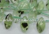 CRU136 15.5 inches 9*17mm marquise green rutilated quartz beads