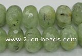 CRU143 15.5 inches 13*18mm faceted rondelle green rutilated quartz beads