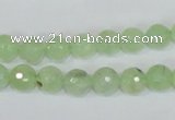 CRU201 15.5 inches 8mm faceted round green rutilated quartz beads