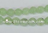 CRU202 15.5 inches 10mm faceted round green rutilated quartz beads