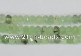 CRU205 15.5 inches 4*6mm faceted rondelle green rutilated quartz beads