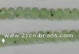 CRU206 15.5 inches 5*8mm faceted rondelle green rutilated quartz beads