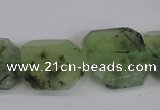 CRU223 15.5 inches 20*20mm freeform green rutilated quartz beads