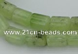 CRU227 15.5 inches 10*14mm tube green rutilated quartz beads