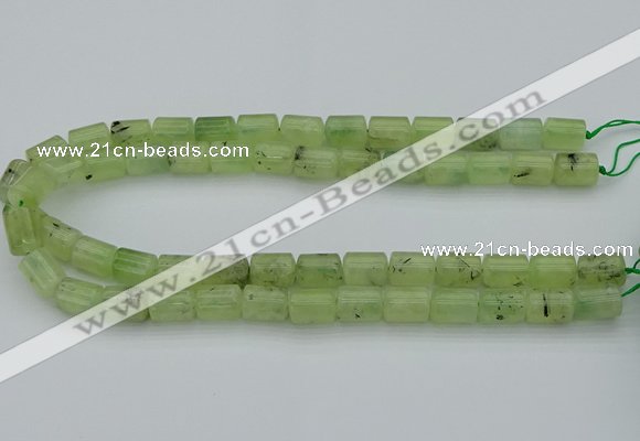 CRU227 15.5 inches 10*14mm tube green rutilated quartz beads