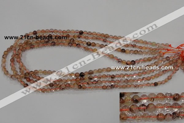 CRU451 15.5 inches 5mm round Multicolor rutilated quartz beads