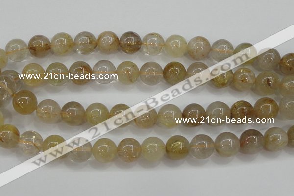 CRU555 15.5 inches 14mm round golden rutilated quartz beads