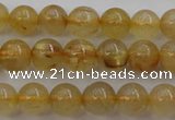 CRU611 15.5 inches 6mm round golden rutilated quartz beads