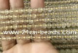 CRU628 15.5 inches 5mm round golden rutilated quartz beads