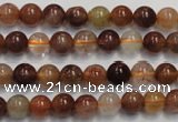 CRU652 15.5 inches 7mm round Multicolor rutilated quartz beads