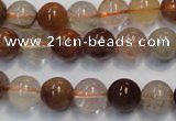 CRU654 15.5 inches 10mm round Multicolor rutilated quartz beads