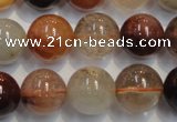 CRU656 15.5 inches 14mm round Multicolor rutilated quartz beads