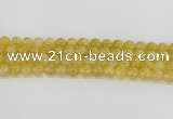 CRU660 15.5 inches 8mm round golden rutilated quartz beads