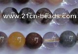 CRU752 15.5 inches 8mm round Multicolor rutilated quartz beads