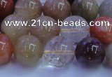 CRU753 15.5 inches 10mm round Multicolor rutilated quartz beads