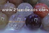 CRU755 15.5 inches 14mm round Multicolor rutilated quartz beads