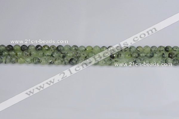 CRU800 15.5 inches 4mm faceted round prehnite gemstone beads