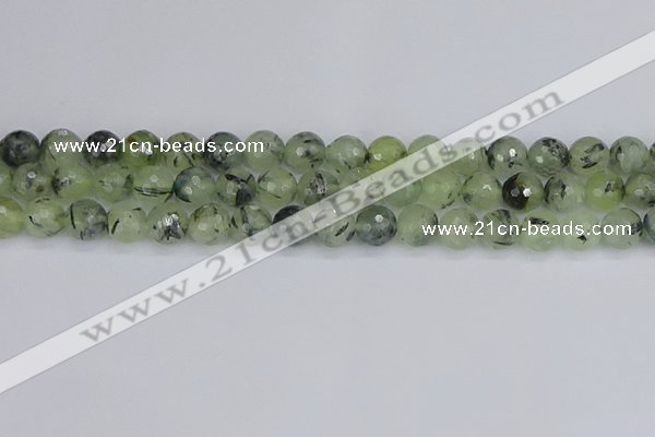 CRU803 15.5 inches 10mm faceted round prehnite gemstone beads