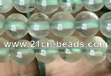 CRU811 15.5 inches 6mm round green rutilated quartz beads