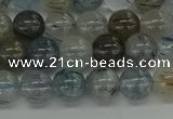 CRU852 15.5 inches 8mm round blue rutilated quartz beads